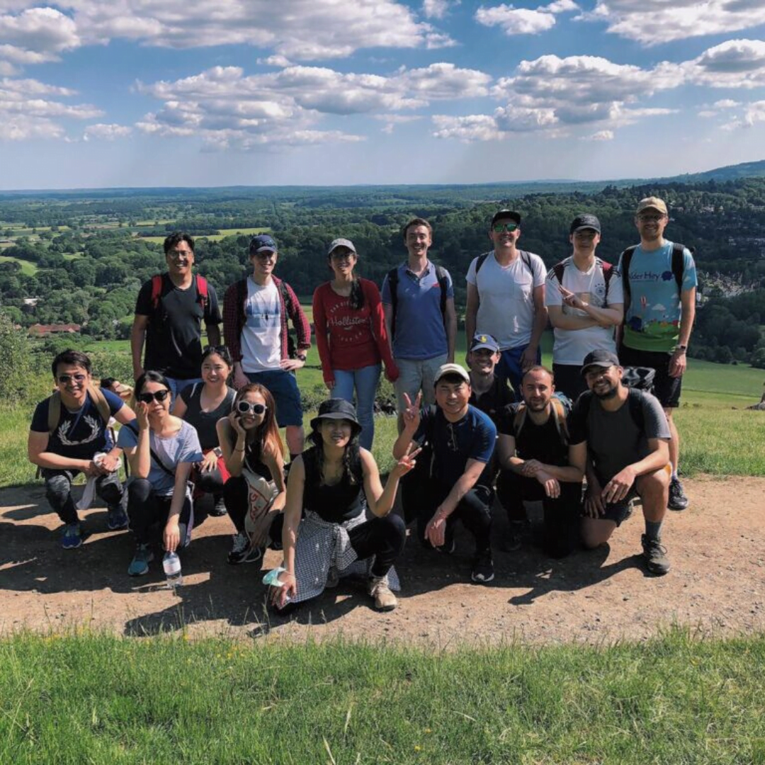 Spring hiking Box Hill London Social gathering