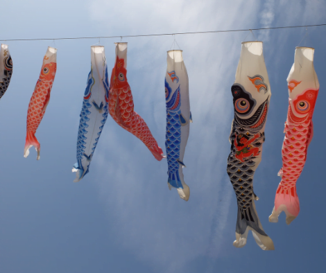 japanese fish banner for kodomo no hi children's day