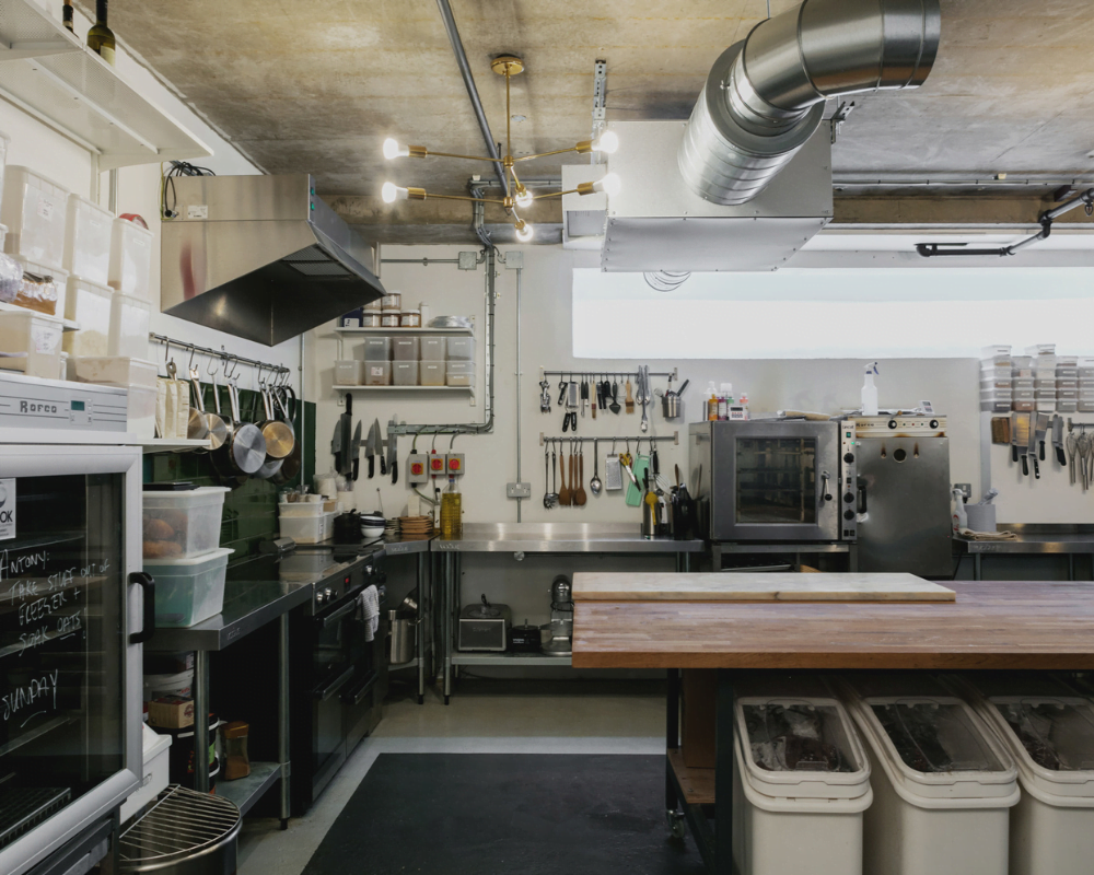 kitchen for cooking class in east london