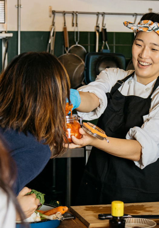 kimchi making workshop for kimchi festival at dear asia london