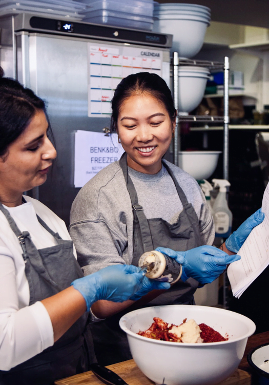making kimchi at korean cooking class with dear asia london