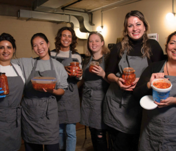 making kimchi at korean cooking class with dear asia london