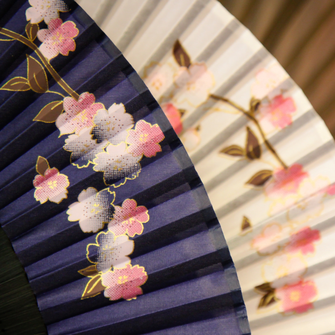 cherry blossom fan painting and kinomo experience
